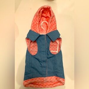 NEW Dog Blue Jean & Pink Hoodie